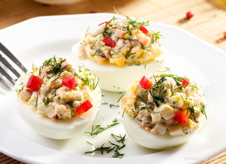  Jajka faszerowane szynką 