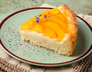 Ciasto z brzoskwiniami i budyniem