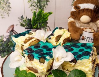 Sernik "GOTOWANY" z mleka, na zimno z galaretką