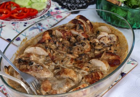 Polędwiczki z pieczarkami