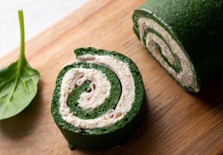 Roladki szpinakowe z szynką