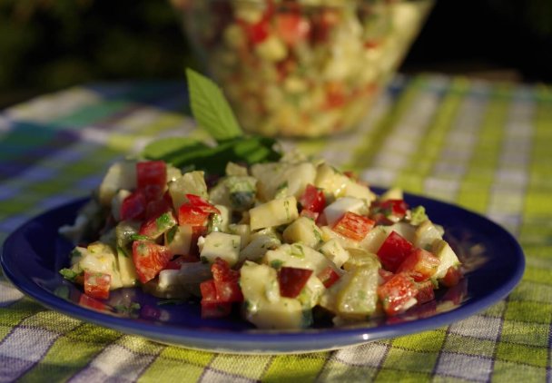 Sałatka z ziemniaków i papryki