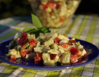 Sałatka z ziemniaków i papryki