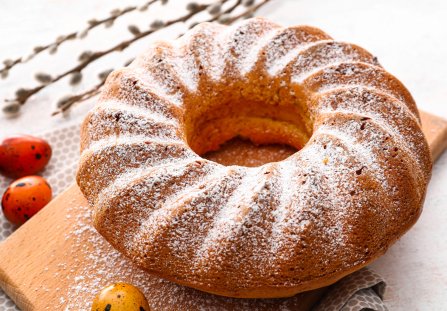 Mleczna babka z mlekiem skondensowanym