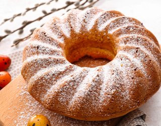 Mleczna babka z mlekiem skondensowanym