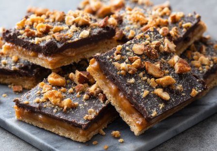 Fistaszkowy mazurek z czekoladą