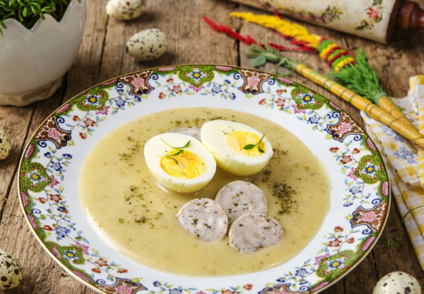 Barszcz biały według kuchni staropolskiej