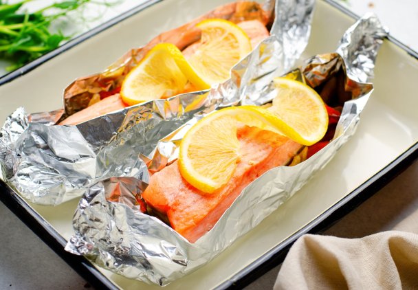Łosoś pieczony w folii