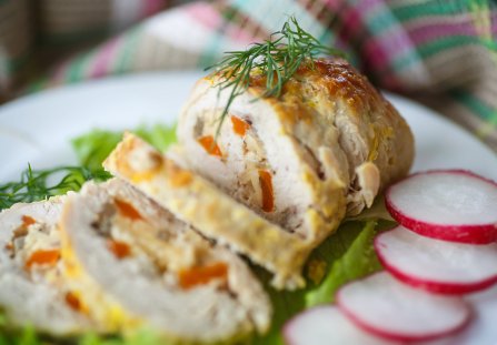 Kurczak faszerowany mięsem mielonym