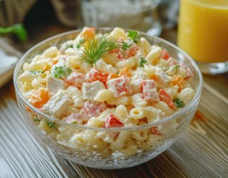 Sałatka makaronowa z szynką