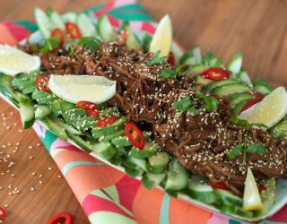 Wołowina miso ginger orange według Ewy Wachowicz