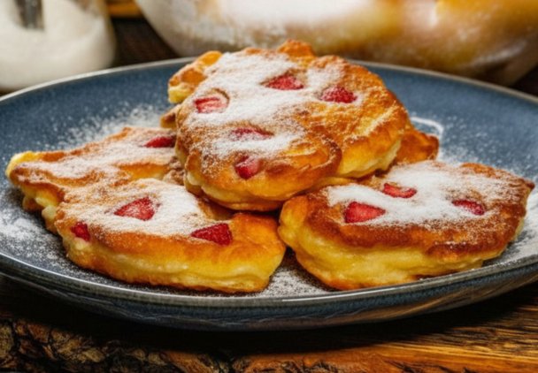 Racuchy z truskawkami