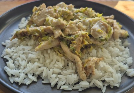 Kremowa pierś z kurczaka z porem