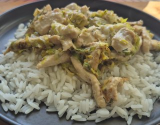 Kremowa pierś z kurczaka z porem