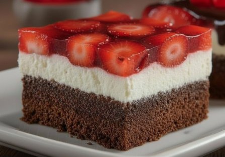 Pyszne ciasto z truskawkami