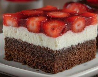 Pyszne ciasto z truskawkami