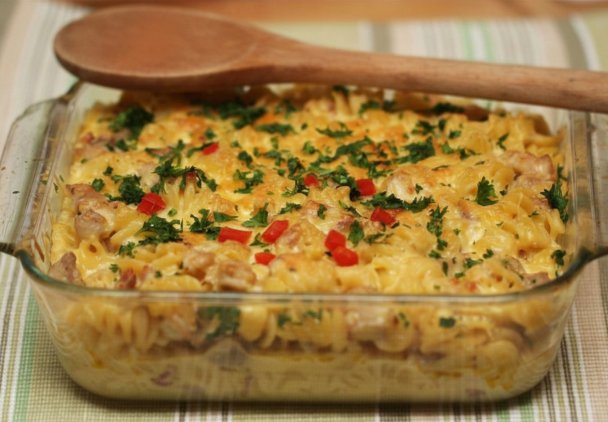 Zapiekanka gyros z makaronem