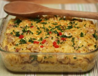 Zapiekanka gyros z makaronem