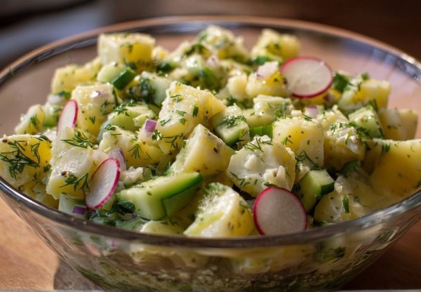 Sałatka z ziemniakami i rzodkiewką