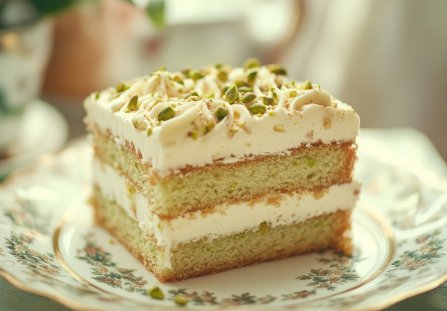 Ciasto waniliowe z pistacjami