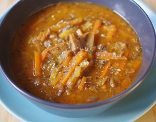 Flaczki bezmięsne z boczniaków