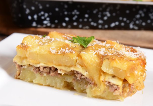 Zapiekanka z gotowanych ziemniaków