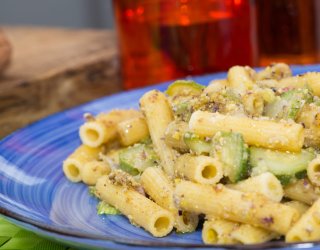 Makaron z sosem pistacjowo-cukiniowym