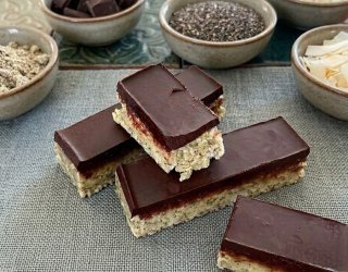 Czekoladowo-kokosowe batoniki proteinowe (bez cukru, low carb)