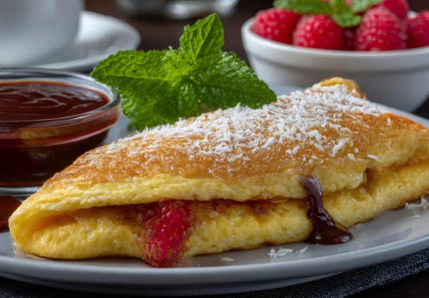 Omlet biszkoptowy z owocami