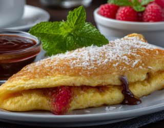Omlet biszkoptowy z owocami