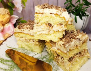 Ciasto CHAŁWOWIEC na biszkopcie bez proszku do pieczenia z 5 jaj