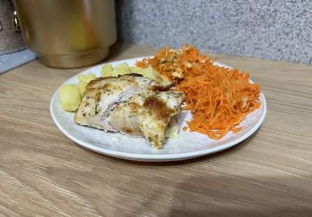 Roladki z kurczaka z szynką i serem camembert