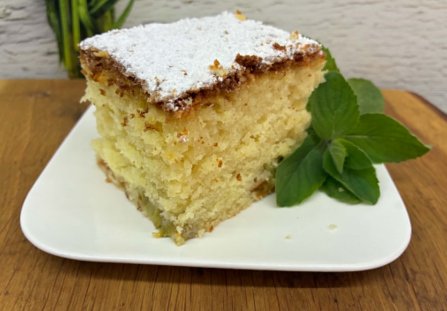 Błyskawiczne ciasto miksowane z rabarbarem na dużą blache