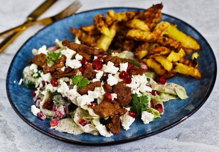 Domowy kebab z fetą i granatem