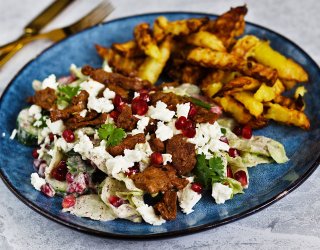 Domowy kebab z fetą i granatem