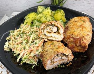 Roladki drobiowe z air fryera z koperkiem i parmezanem
