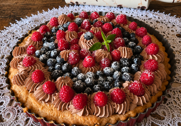Tarta owocowa z kremem mascarpone
