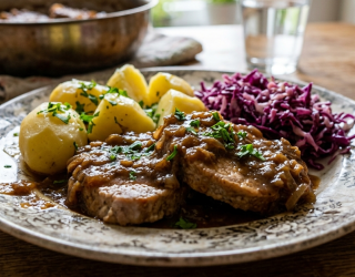 Bitki ze schabu w sosie własnym