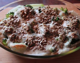 zapiekanka z kalarepki i brokułów