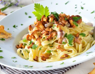 Tagliatelle z sosem kurkowym