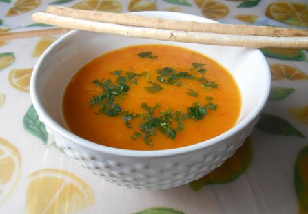 Zupa krem dyniowo paprykowa