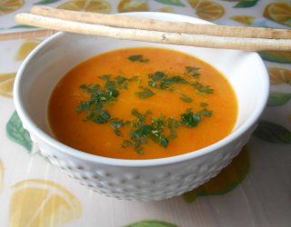 Zupa krem dyniowo paprykowa