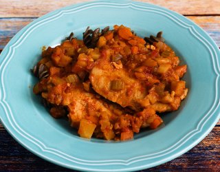 Schab w sosie Bolognese