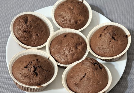 Muffinki kakaowo - czekoladowe.