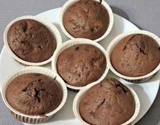 Muffinki kakaowo - czekoladowe.