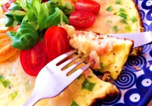 Omlet z łososiem