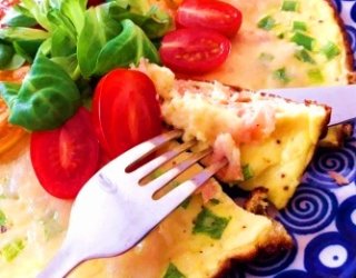 Omlet z łososiem