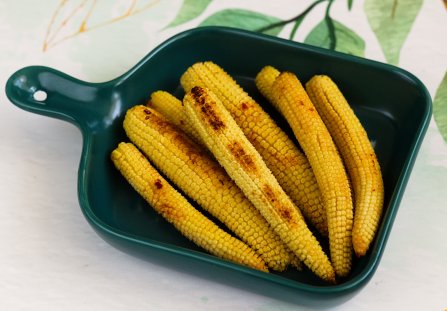 Młode kukurydze z miodem i chilli