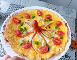 Omlet z  ośmiornicą