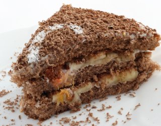 Ciasto czekoladowe z kremem pomarańczowym